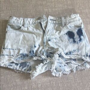 Vintage Havana Blue Tie-Dye Kids Shorts